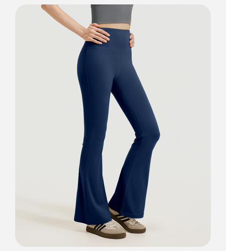 Micro-La women's fitness tight-fitting hip lifting high waist slimming elegant sports yoga bell bottoms