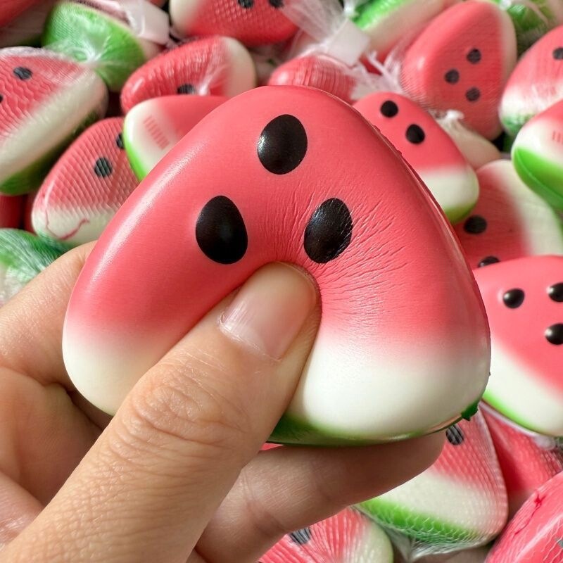 Ice-skin watermelon stress-relief toy with a squishy texture, popular with foreign trade influencers, creative slow-rebound decompression gadget for girls Ice-skin watermelon stress-relief toy with a squishy texture, popular with foreign trade influencers, creative slow-rebound decompression gadget for girls