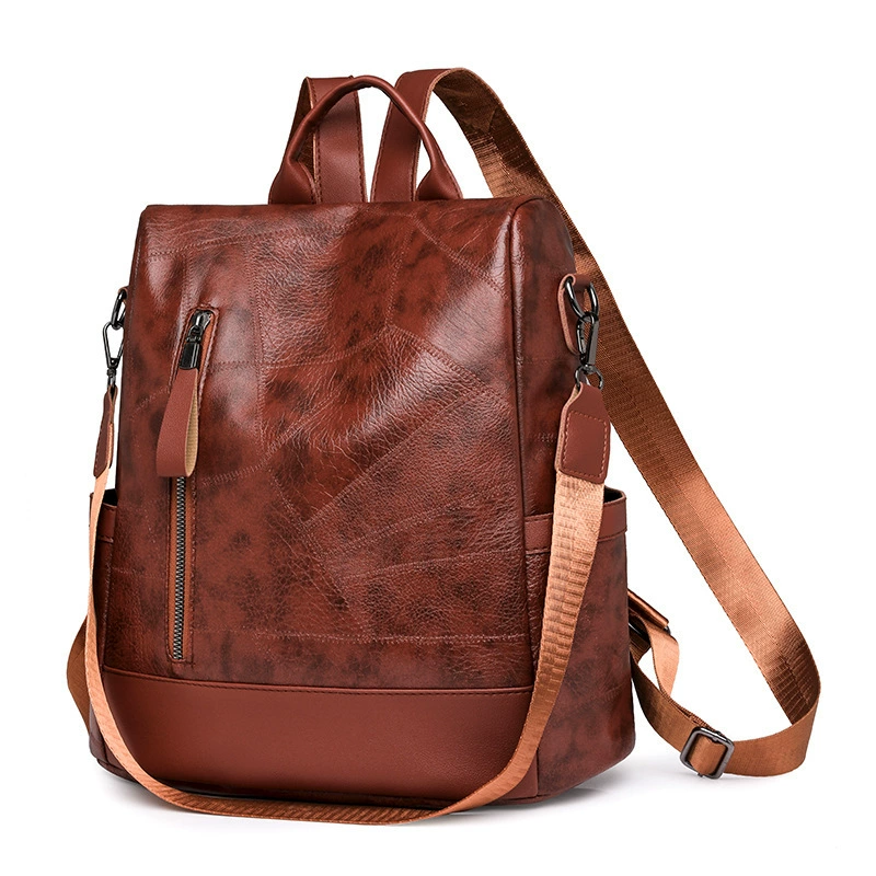 Backpack women’s retro large‑capacity shoulder bag, casual European‑American style, 4 colors
