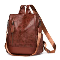 Backpack women’s retro large‑capacity shoulder bag, casual European‑American style, 4 colors