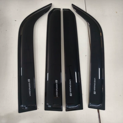 LAND CRUISER FJ 4-door rain guards, new model Land Cruiser FJ rain guards, FJ rain visors, rain shields (Rain shield) - black-land-cruiser-fj-4-door-rain-guards
