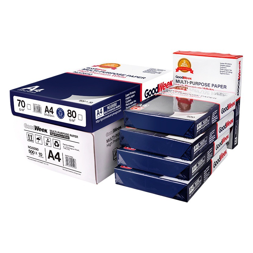 Envío gratuito haowengke A4 papel de impresión caja completa venta al por mayor 70g75g papel de oficina papel blanco paquete completo A4 papel de copia