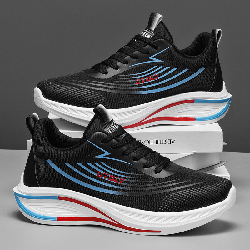 2025 primavera y verano nuevos zapatos deportivos casuales zapatos de malla para correr para jóvenes transpirables