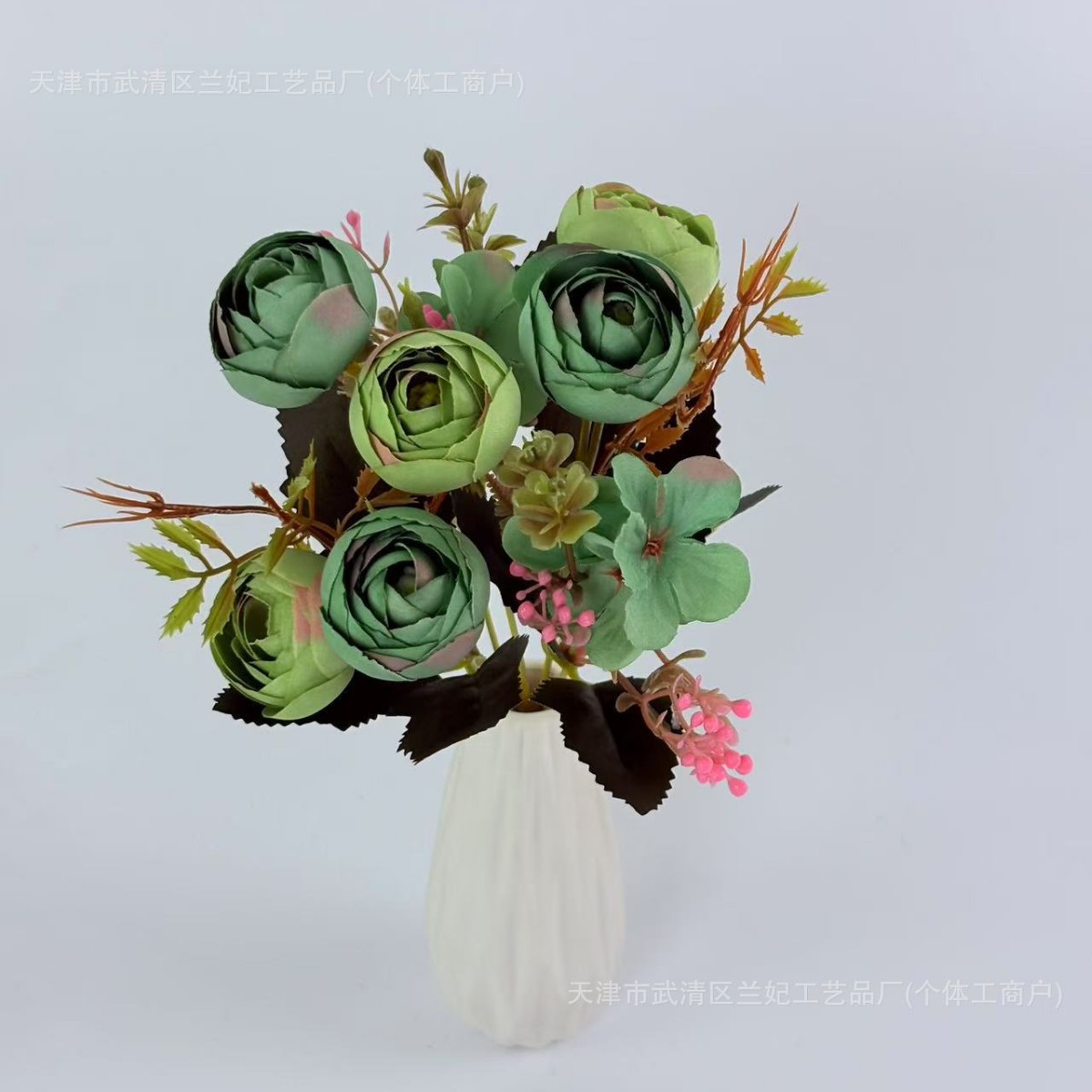 Simulación de colores otoñales, capullos de té, rosas de té, flores pequeñas, flores falsas, decoración del hogar, colocación del hotel, decoración del proyecto, boda transfronteriza
