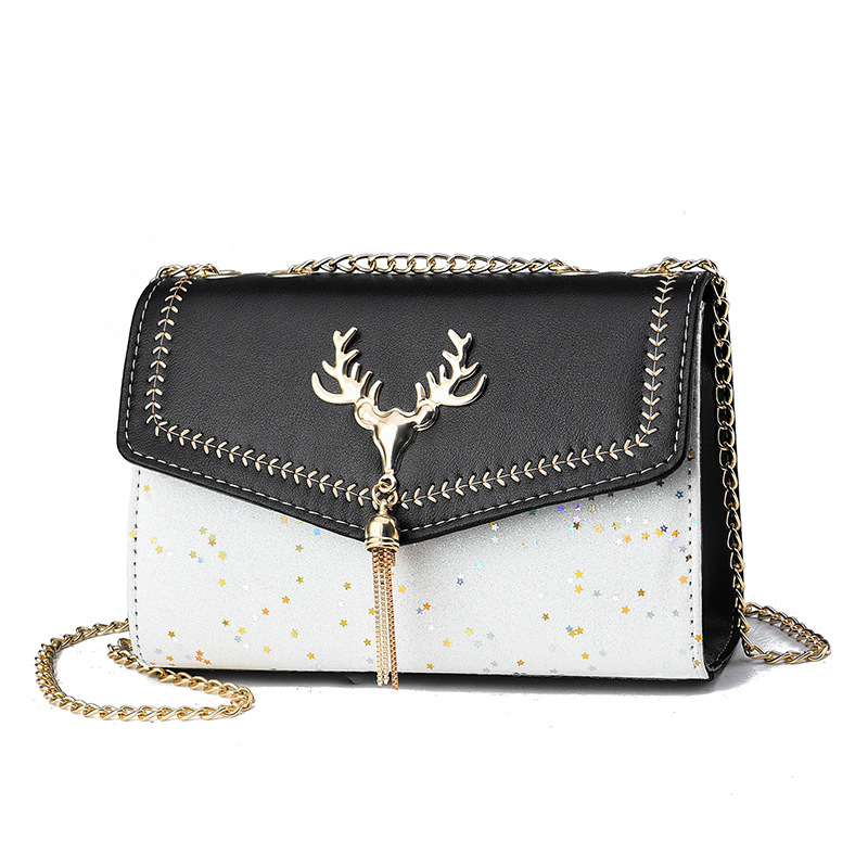 Chaîne pour femmes, petit sac carré à bandoulière, pompon pailleté, monnaie, sac pour téléphone portable_voghion.com