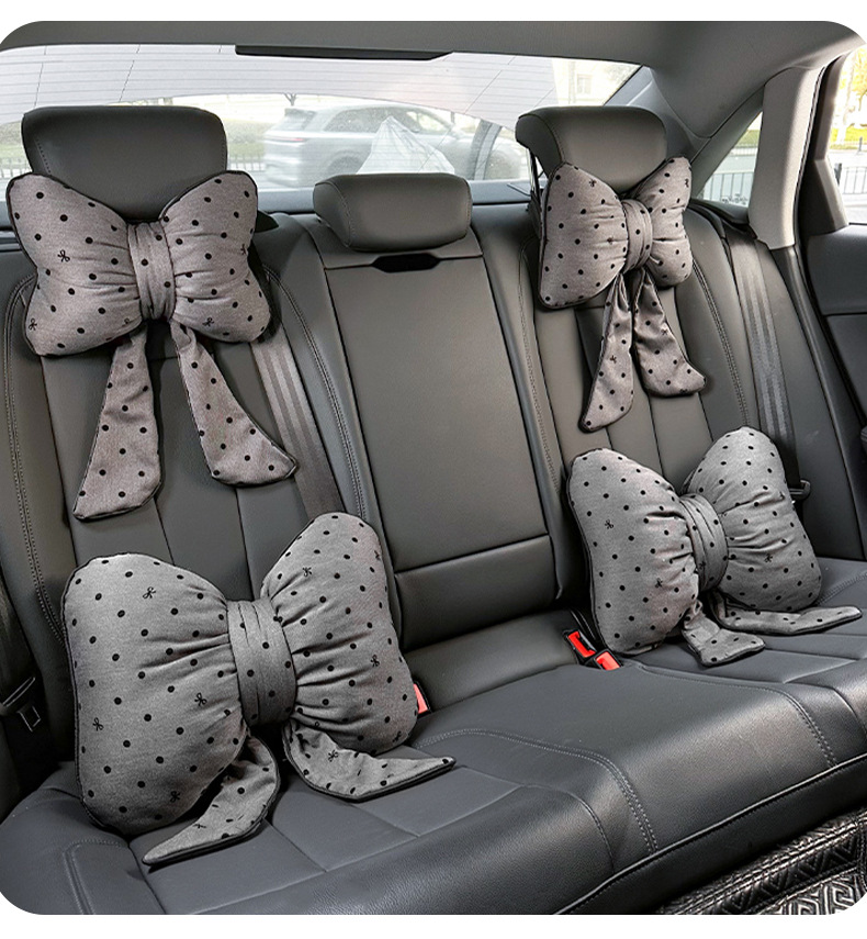 Car Headrest and Waist Support, Cute Seat Waist Cushion, Creative Car Cushion, Girls Car Decoration Supplies Wholesale