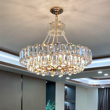 新款创意轻奢水晶吊灯客厅灯简约现代大厅餐厅灯K9后现代套餐灯具