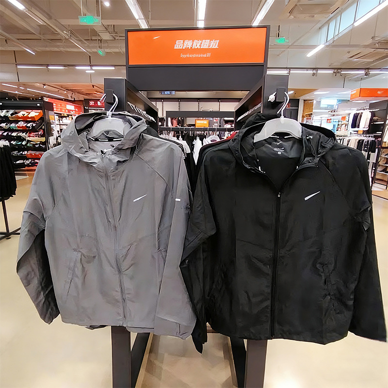 Brand European and American Sports Jacket Men's Quick-Drying Running Outdoor Cycling Sportswear Casual Hooded Zipper Sports Jacket