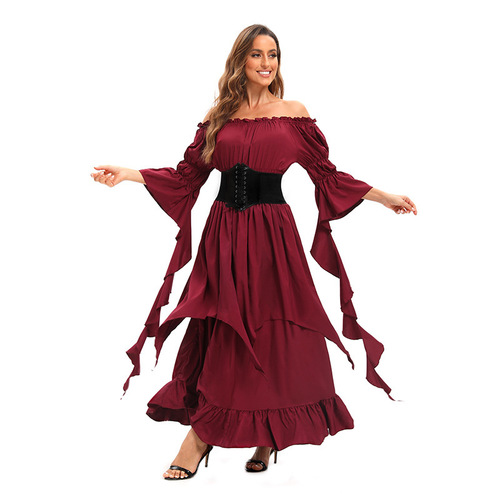 European and American adult women's multi-color dresses medieval clothing party dance stage performance costumes for women