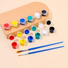 3ML丙烯颜料DIY12色连体涂鸦风筝绘画石膏娃娃防水跨境热销
