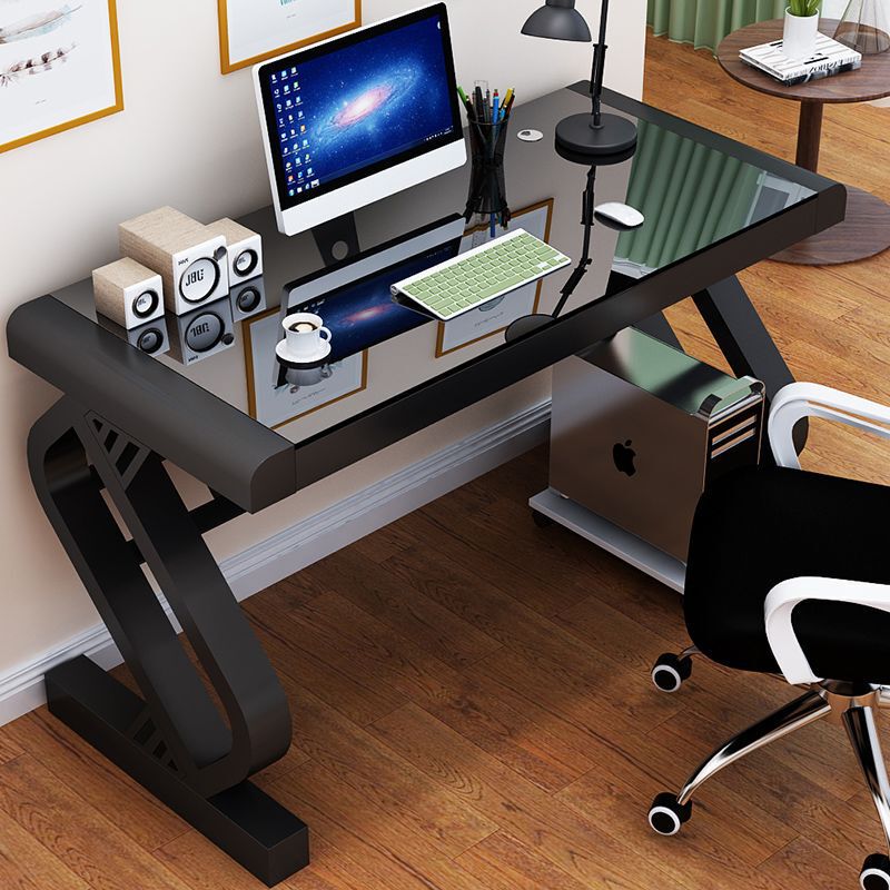 Computer Desk, Desktop Home-Use Bedroom Student Study Desk, Simple Tempered Glass Office Desk, Gaming E-Sports Desk Computer Desk, Desktop Home-Use Bedroom Student Study Desk, Simple Tempered Glass Office Desk, Gaming E-Sports Desk