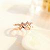 Ring, crystal, accessory, jewelry, Japanese and Korean, simple and elegant design, European style