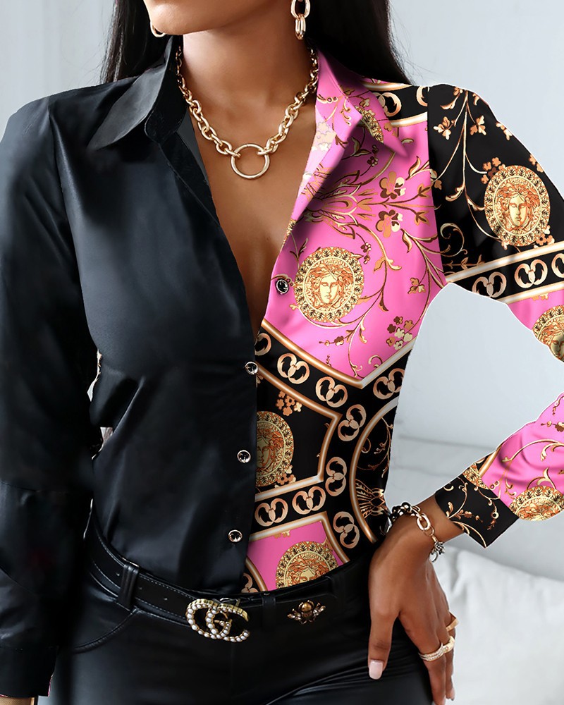 Women's Blouse Long Sleeve Blouses Printing Fashion Printing display picture 9