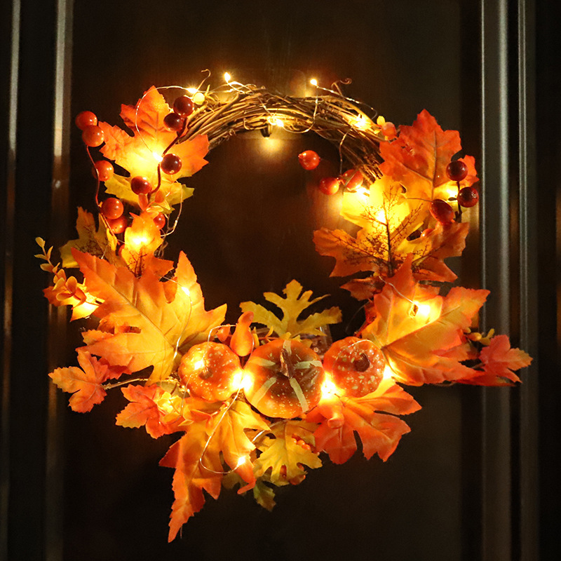 感謝の豊作節紅葉カボチャ壁掛け藤輪秋色紅葉カボチャ果串装飾ホームストラップアマゾン|undefined