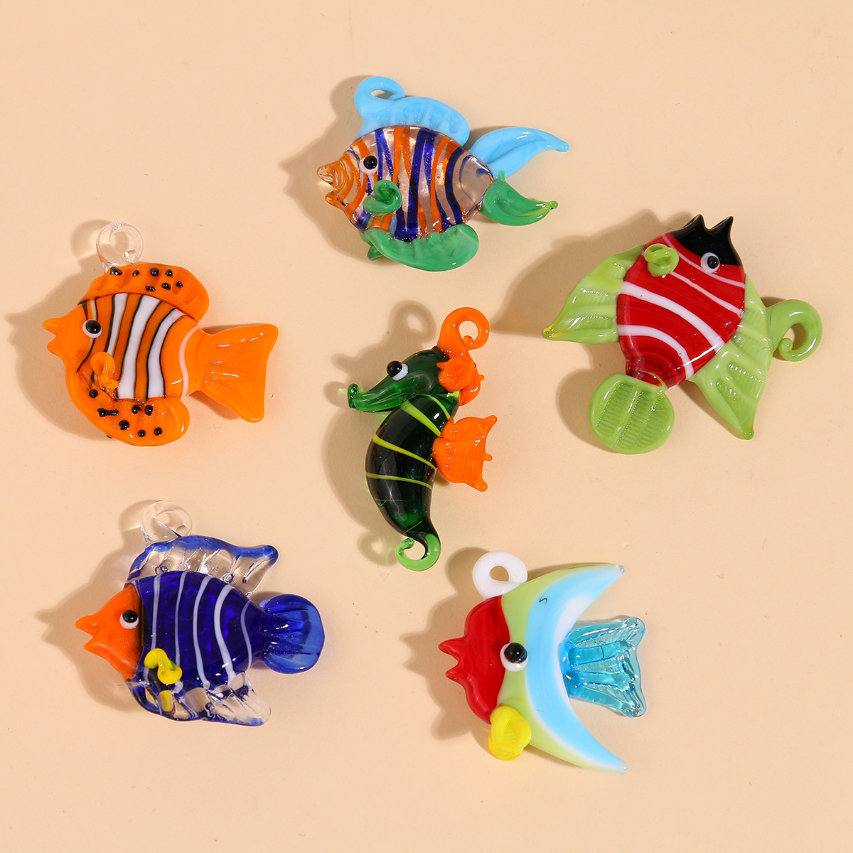 17g Weight Pendant Jewelry Making Type 35MM Jewelry Making Size DIY Jewelry Accessories Classification 1 Piece Quantity glass Material Fish Pattern All Seasons Season IG Style Style 1 Piece 35MM Glass Fish Pendant 2