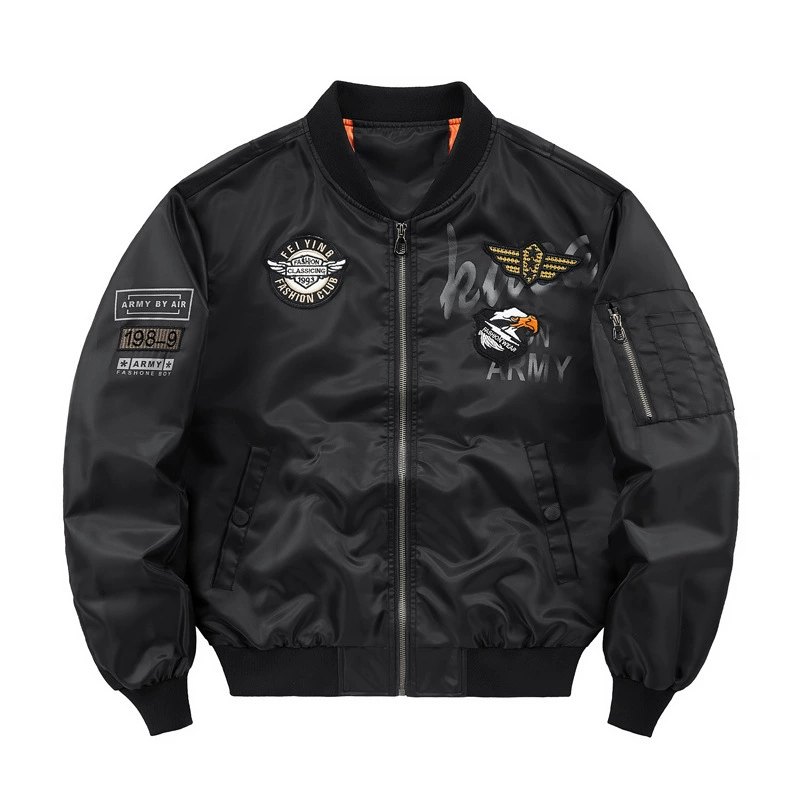 Куртка-бомбер, Мужская весенне-осенняя куртка, Мужская корейская мода, повседневная одежда, тонкий бейсбольный костюм с воротником ВВС США