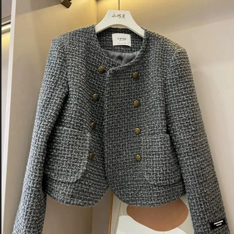 Короткий осенний жакет, стиль Chanel, 2024 год