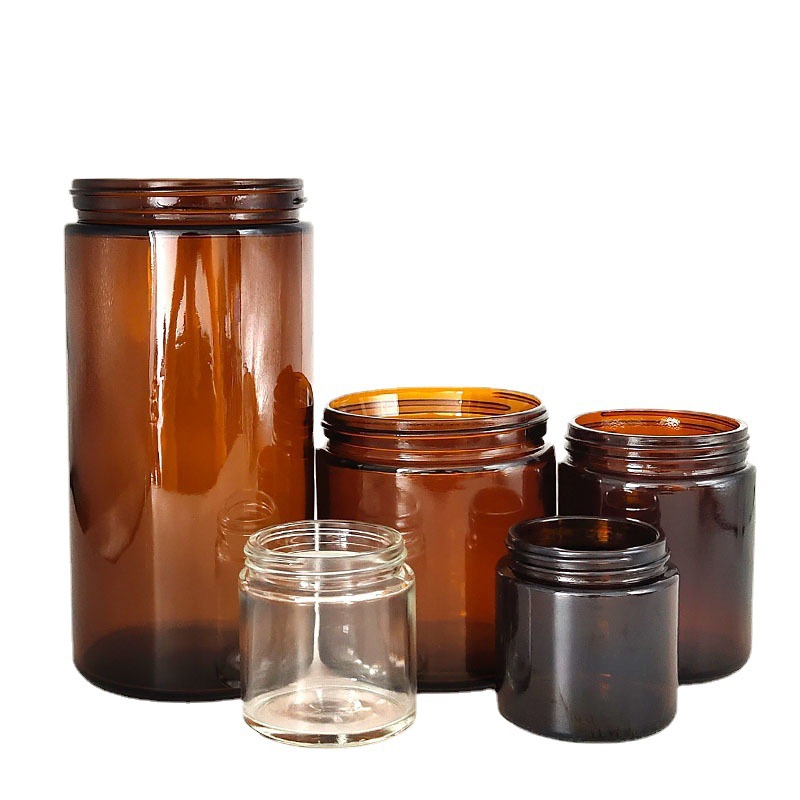 Botella de vidrio de té, frasco de velas, fabricación de bricolaje, taza de velas, candelabro de boca grande, recipiente de aromaterapia casero, frasco de almacenamiento de pasta de procesamiento