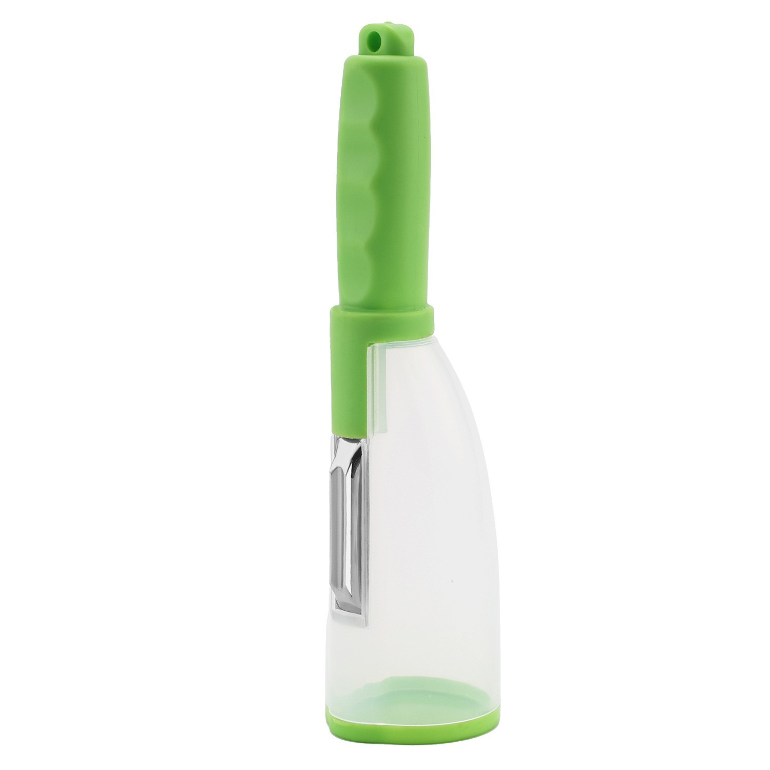 Pelador de frutas y verduras con depósito