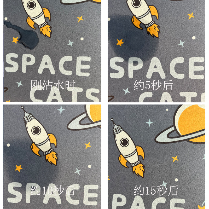 Soft Diatomaceous Earth Rubber Elliptical Violent Bear Space Cat Cartoon Absorbent Anti-Slip Quick-Dry Bathroom Kitchen Mat Foot Mat