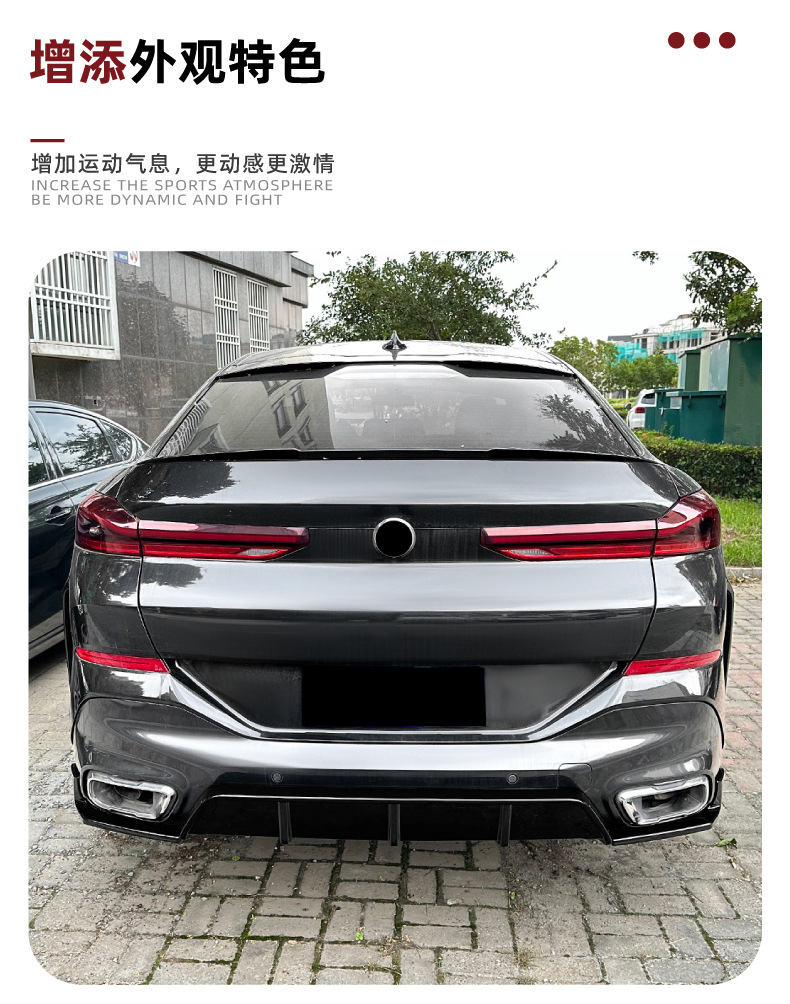 Suitable for Bmw X6 G06 2019+ Mp Model Rear Lip Spoiler Exterior Modification Accessories