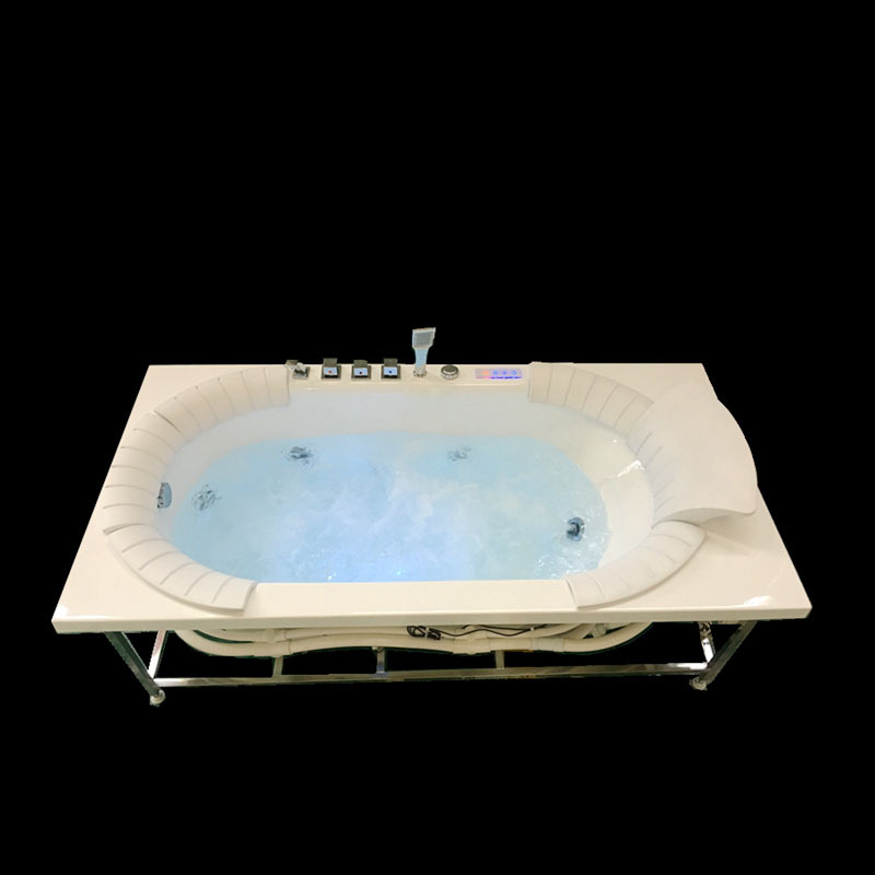 Acrílico incrustado bañera hogar bañera adulto blanco doble almohada rectangular surf cilindro 1800*900mm
