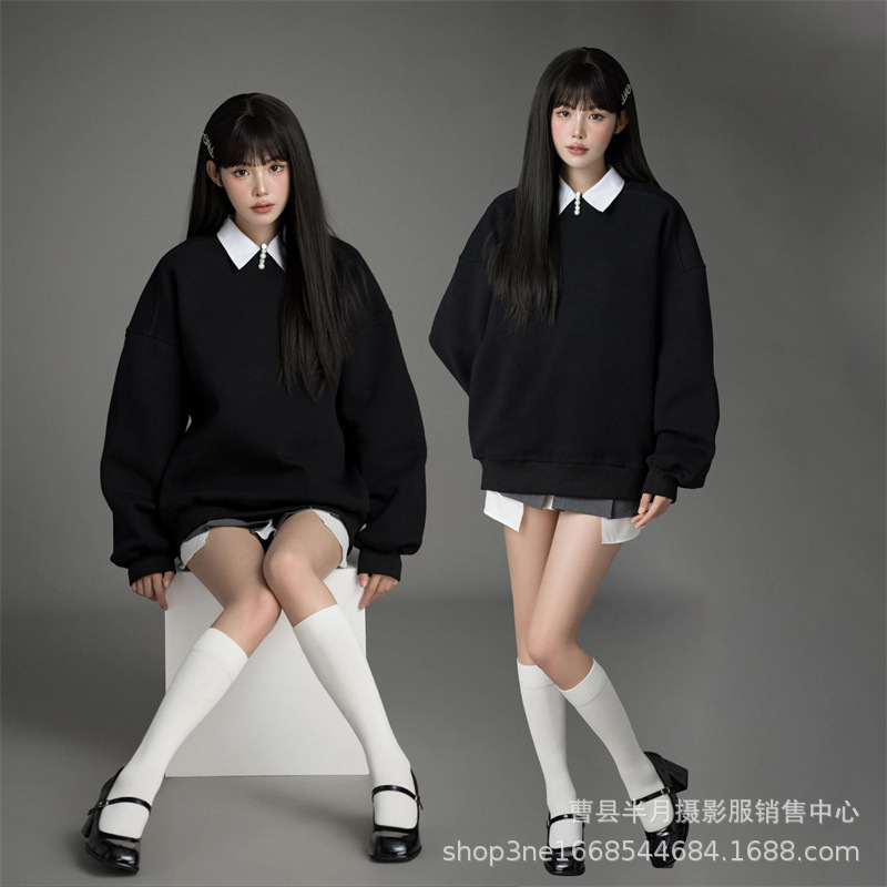 Korean style atmosphere sense studio mood portrait photo slim dress simple personal fashion art photo photography clothing