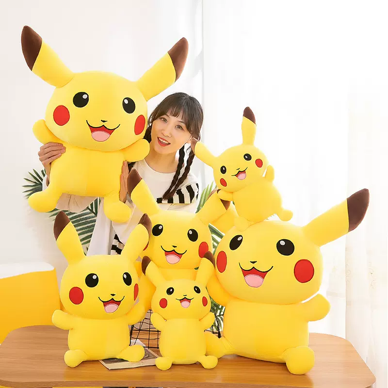创意玩具皮卡丘毛绒玩具电影同款宠物小精灵公仔抱枕儿童礼物