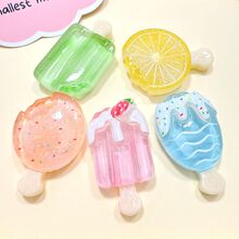 冰透树脂配件仿真水果冰棒diy卡通奶油胶配饰洞洞鞋扣材料件吊坠