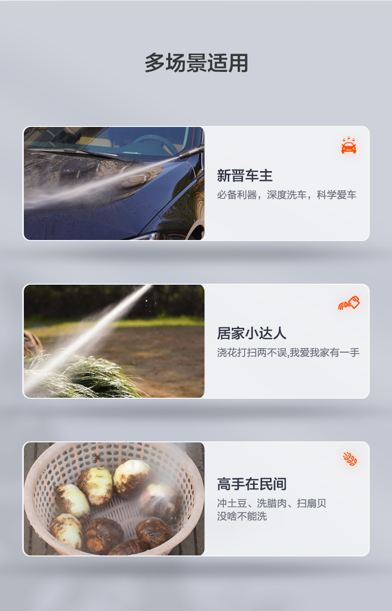 Yili car washer artifact high pressure water pump household 220V high power portable car brush tool cleaning machine water gun