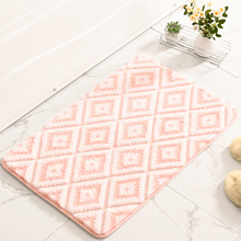 新品舒棉绒提花地垫入户门垫客厅地毯浴室防滑垫卧室门口垫子批发