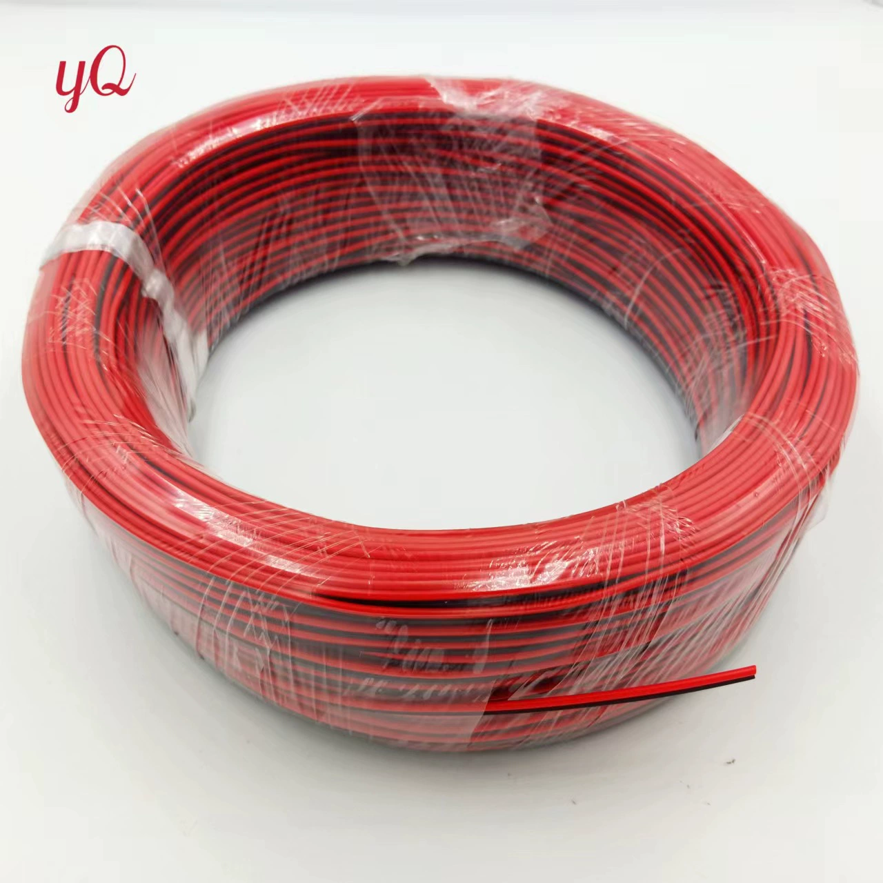 2468 # 22awg2pin красный и черный двойной параллельный провод Американский стандарт 0,2 мм луженая медь красный и черный провод