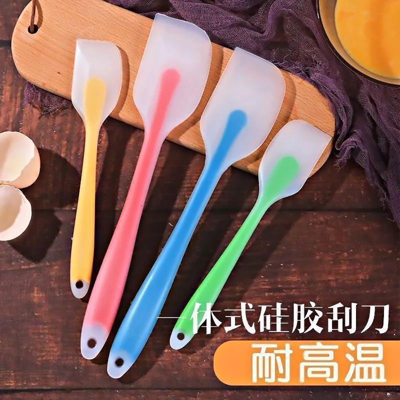 High Temperature Resistant Integrated Baking Scraper Silicone Scraper Baking Cream Scraper Tool Cake Spatula