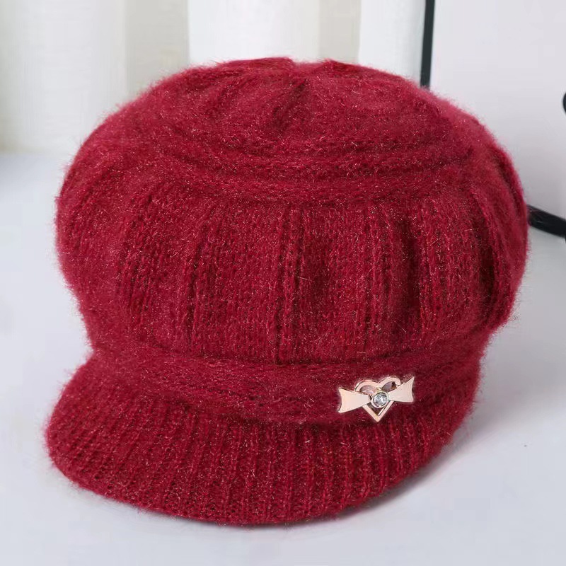 Otoño y invierno nuevos sombreros de mediana edad, sombreros de lana de punto para mujeres, sombreros de lana de terciero, sombreros de protección de orejas calientes, sombreros de abuela image 8