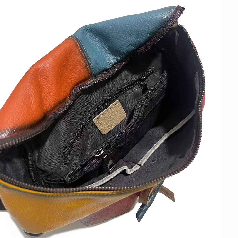 Women's Backpack, Hand Painted Cowhide Bucket Shoulder Bag_voghion.com