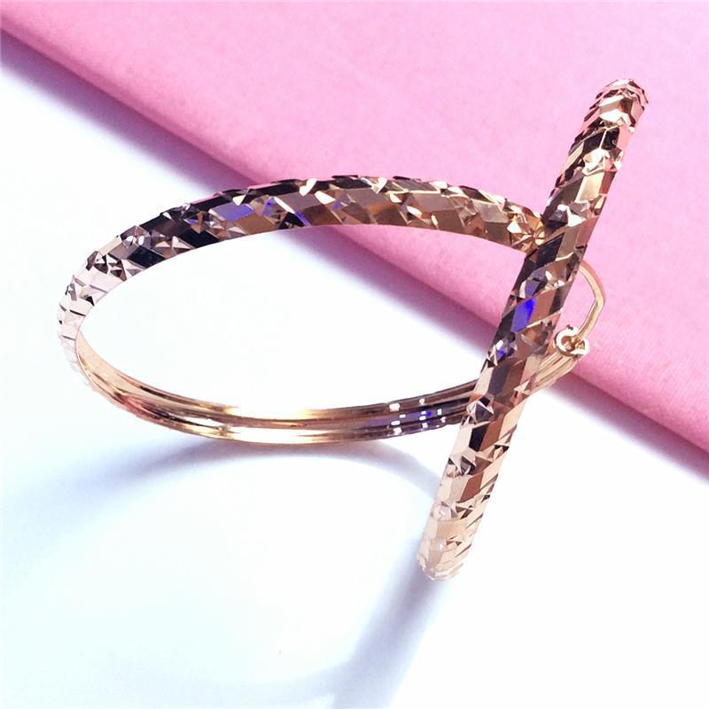 Xingfuao Russian Floral Shiny Pattern Earrings, Fashionable and Versatile, Rose Gold Plated Circle Hoop Earrings