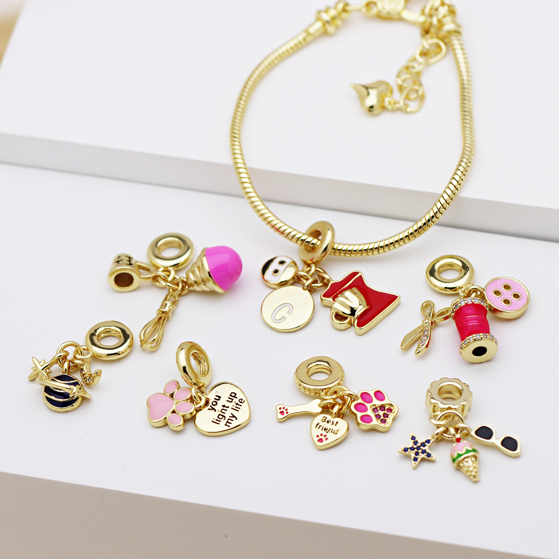 13g Weight Pendant Jewelry Making Type 23mm, 31mm Jewelry Making Size Zircon Inlay Material DIY Jewelry Accessories Classification 1 Piece Quantity Copper Material Ice Cream, Moon Pattern Enamel Design Cute, Sweet Style 1 Piece 23mm 31mm Copper Zircon Ice Cream Moon Pendant 2