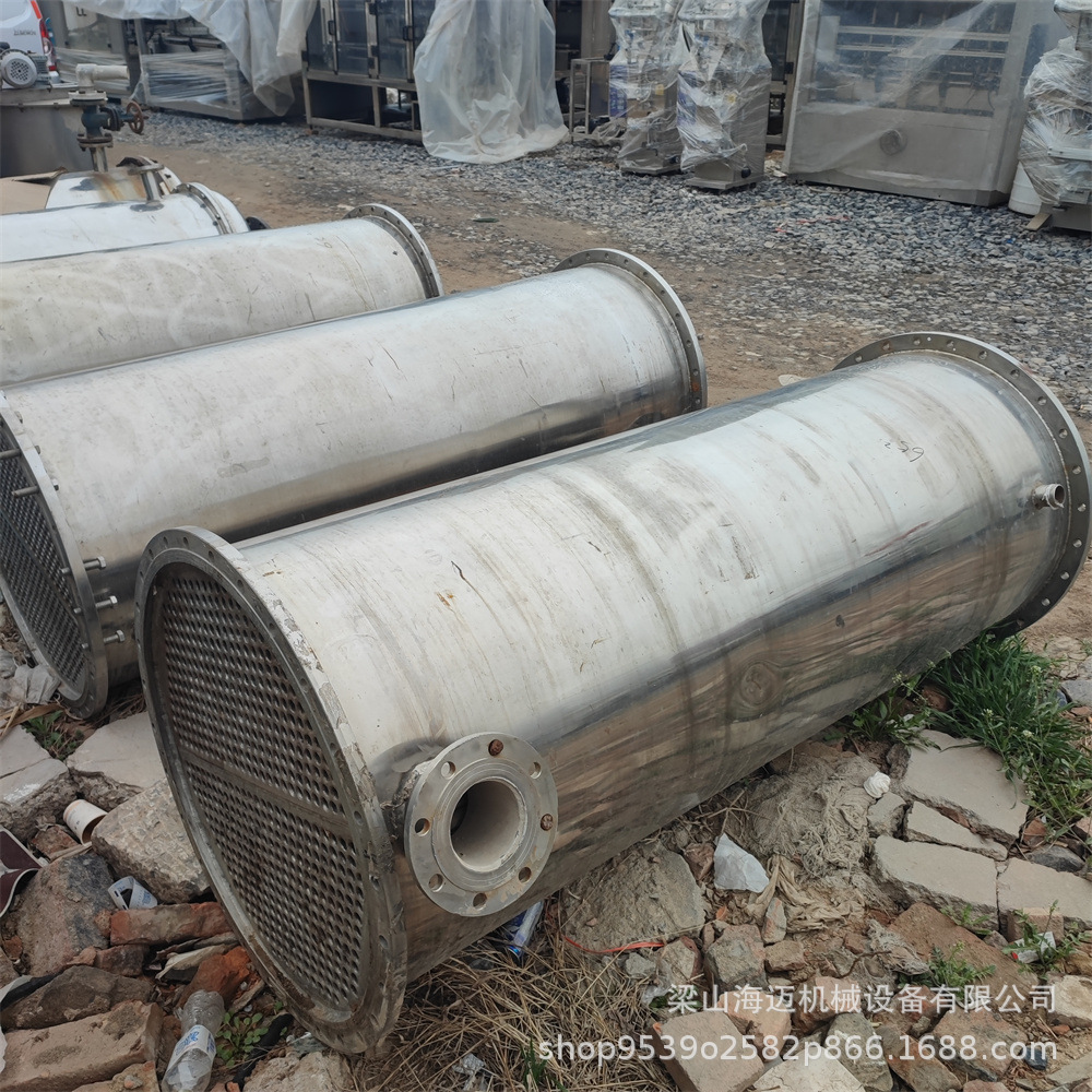 购销二手不锈钢冷凝器 钛材冷凝器 316L材质 10-1000平方冷凝器