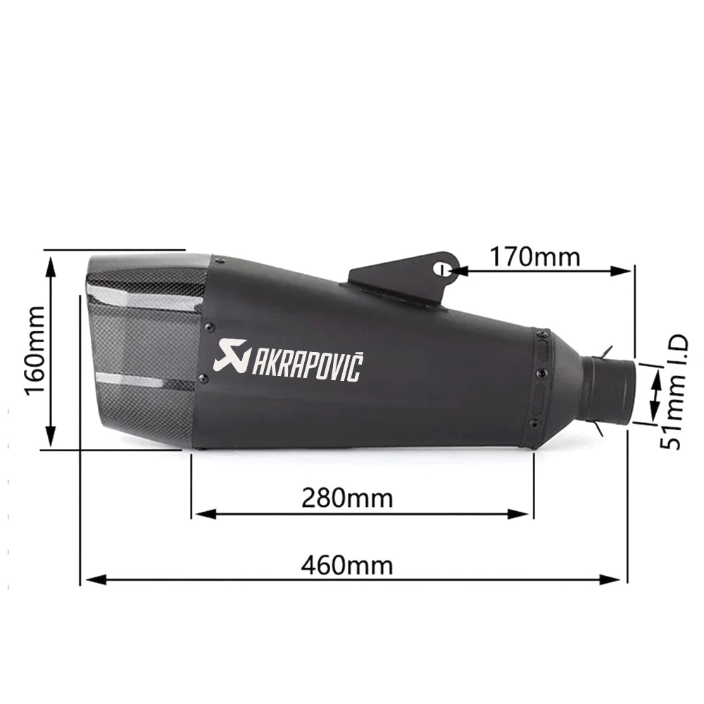 Motorcycle modified exhaust pipe double hole universal tail section modified exhaust tail section carbon fiber zx4rr/GSX-1000