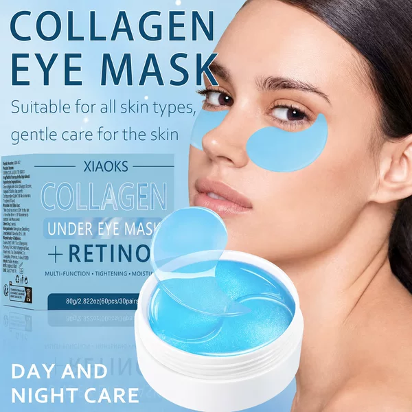 XIAOKS Cross-Border Collagen Retinol Crystal Eye Mask Hydrates, Brightens, and Repairs Dry Eye Area, In Stock