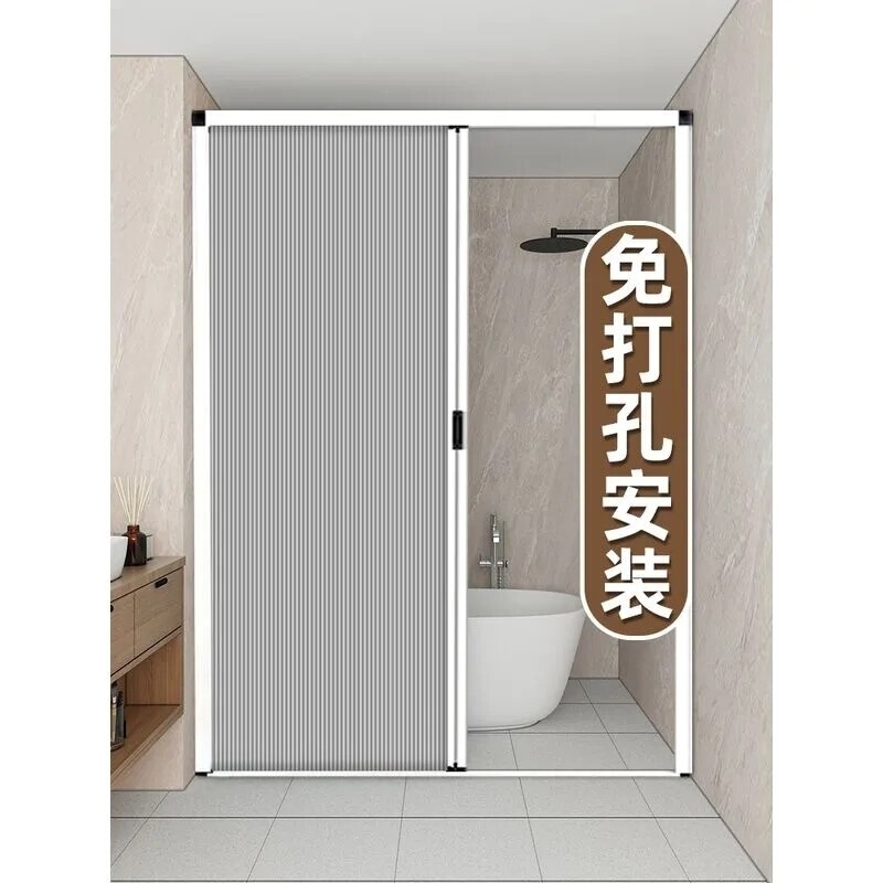 Living Room Bathroom Invisible Sliding Door Wardrobe Bathroom Folding Honeycomb Curtain Bedroom Balcony Kitchen Sliding Door Partition