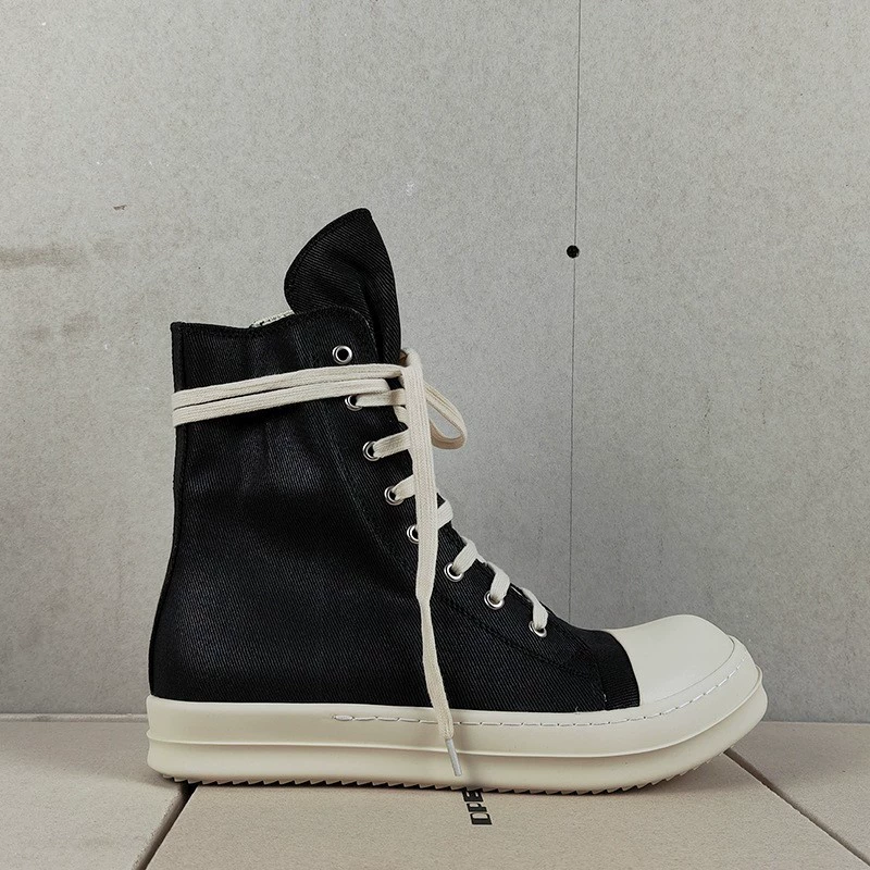 Unisex platform canvas high-top sneakers detail 2
