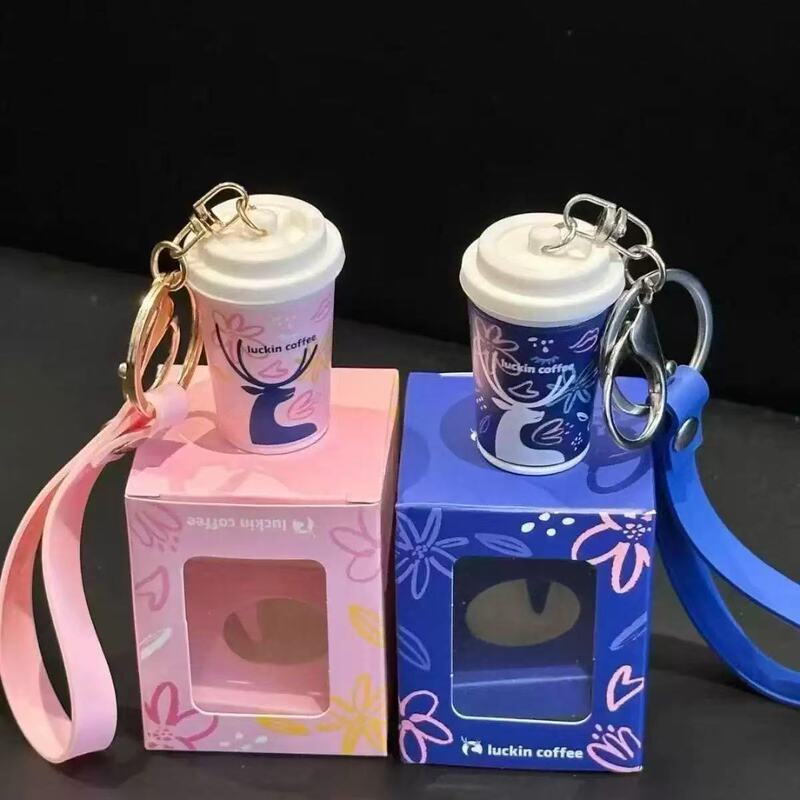 【在庫あり】クリエイティブ オイルフローティング ルイシン アメリカン オレンジ C コーヒーカップ キーホルダー バッグ ペンダント ギフト|undefined