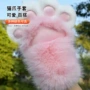 指甲吱吱可爱毛绒手套