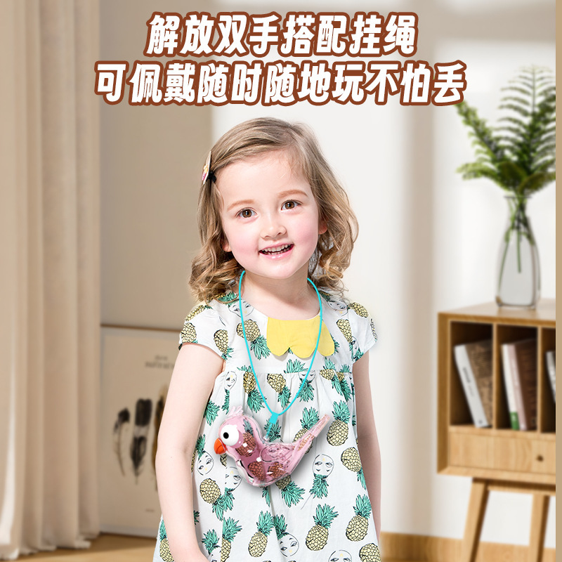 Tiktok Venta caliente agua pájaro silbato de boca de los niños entrenamiento de pronunciación muscular puede agregar agua aprendizaje pájaro llamando bebé pájaro silbato juguete