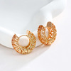 Jewelry, earrings, zirconium, suitable for import, European style