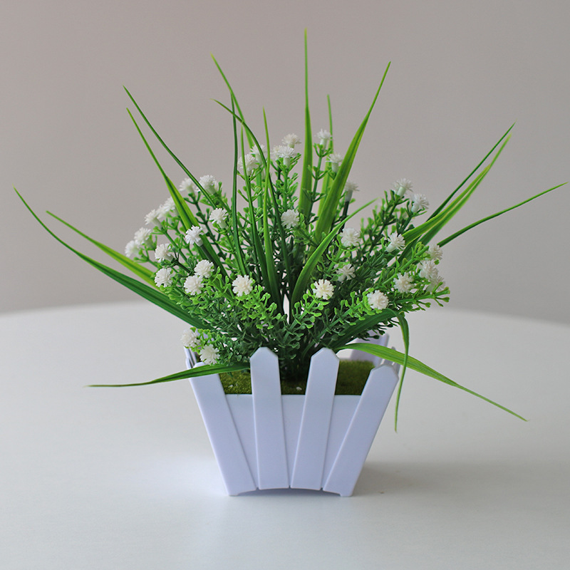 Planta artificial bonsai eucalipto Lysiana flor artificial planta verde Planta artificial decoración del hogar Fuente de la fábrica