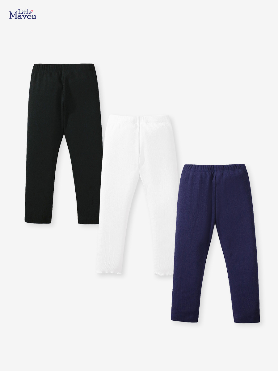 Little maven otoño pantalones para niñas leggings de algodón europeos y americanos pantalones para niños pequeños pantalones largos al por mayor
