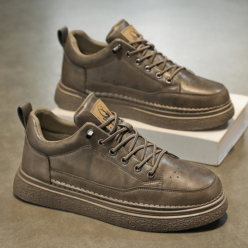 Zapatos coreanos de skate para hombres, zapatos de moda para jóvenes, elásticos, zapatos de conducción planos, zapatos deportivos casuales para hombres.