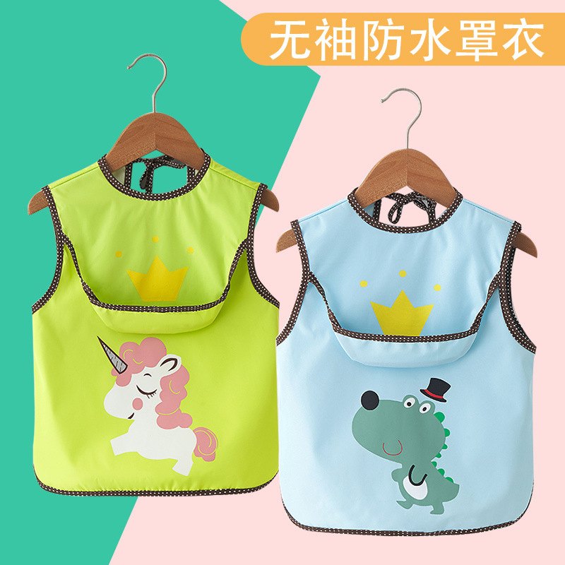 Thin children's waterproof summer apron sleevless for food for men…